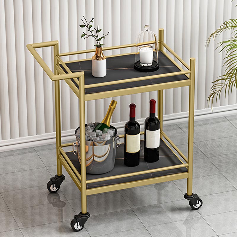 Modern 29.53"H Rolling Prep Table Rectangular Metal Prep Table for Home Use