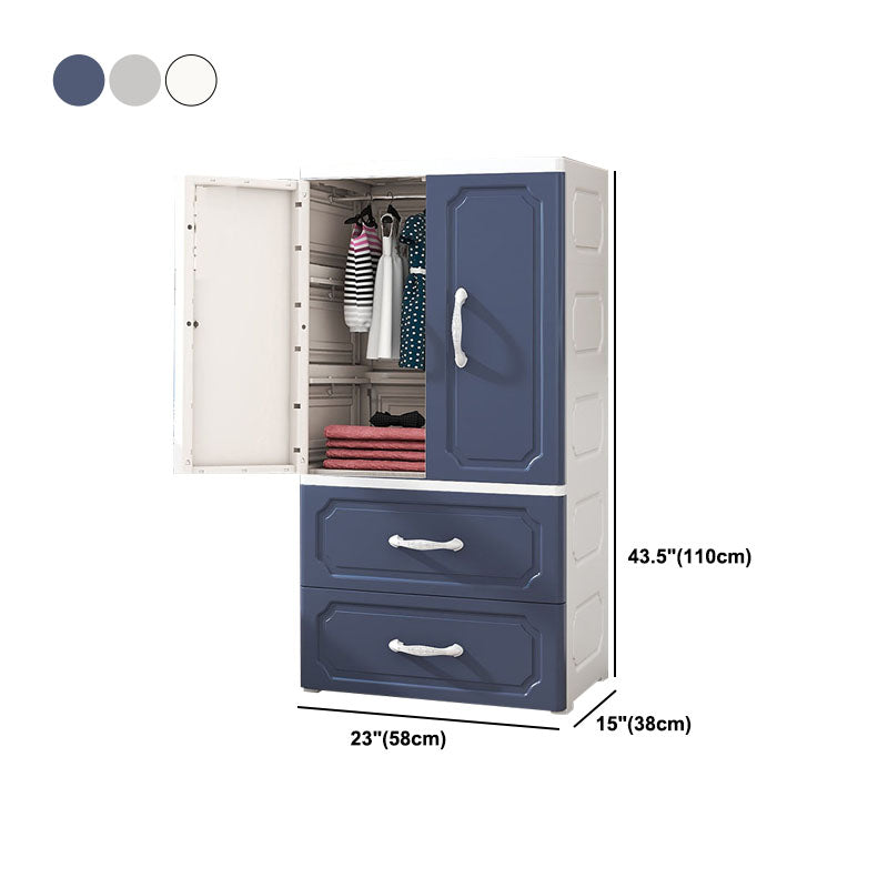 Contemporary Style Wardrobe Plastic Wardrobe Closet for Bedroom