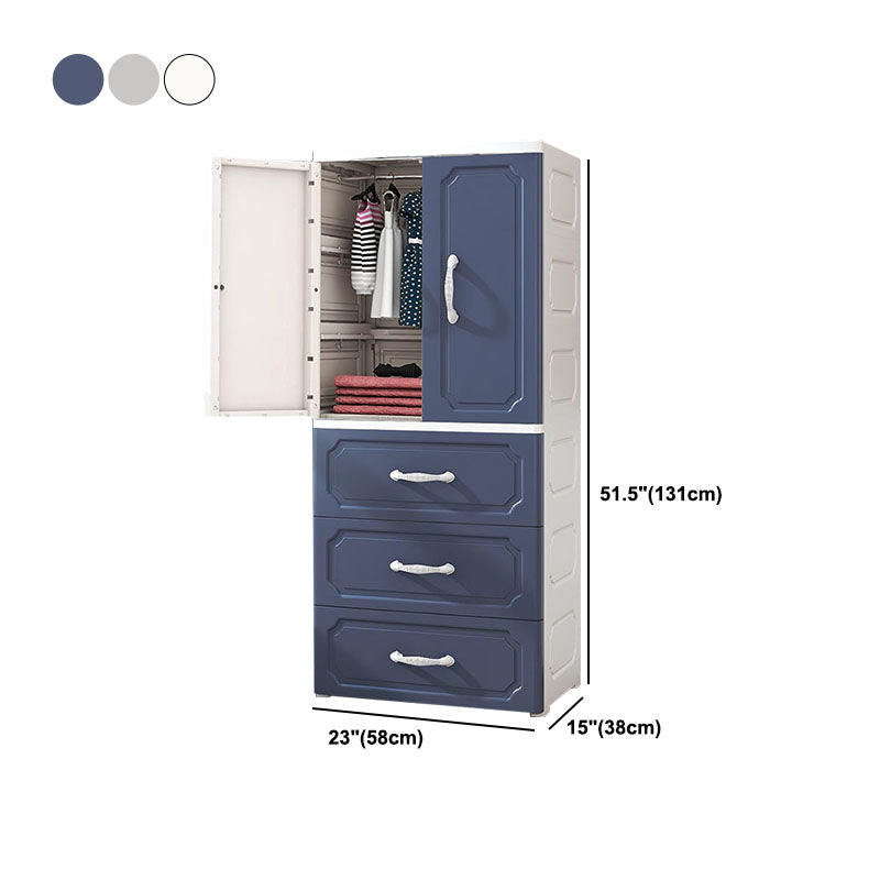 Contemporary Style Wardrobe Plastic Wardrobe Closet for Bedroom