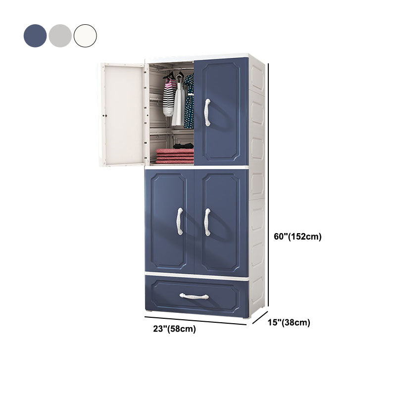Contemporary Style Wardrobe Plastic Wardrobe Closet for Bedroom - Clearhalo