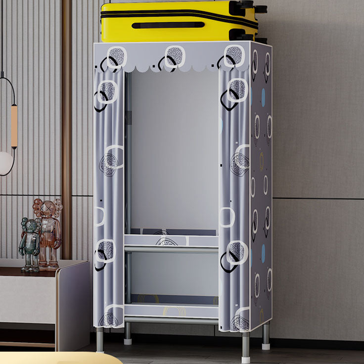 Gabinete moderno con varilla de ropa Gabinete de almacenamiento de metal para dormitorio