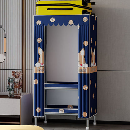 Gabinete moderno con varilla de ropa Gabinete de almacenamiento de metal para dormitorio