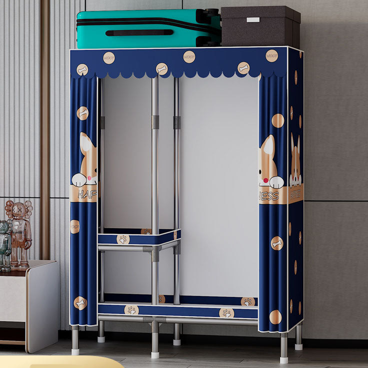 Gabinete moderno con varilla de ropa Gabinete de almacenamiento de metal para dormitorio