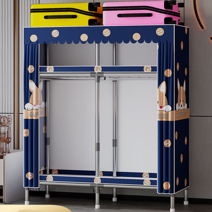 Gabinete moderno con varilla de ropa Gabinete de almacenamiento de metal para dormitorio