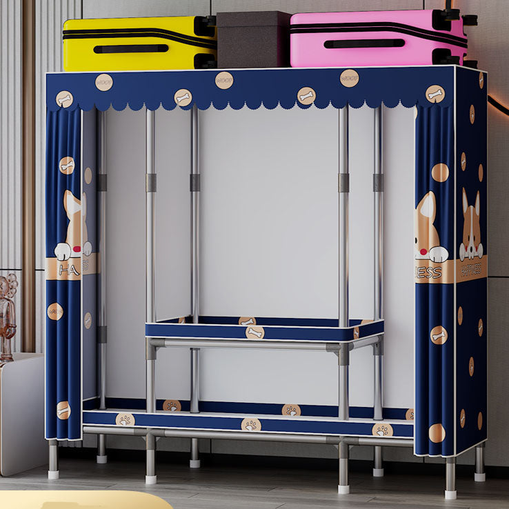 Gabinete moderno con varilla de ropa Gabinete de almacenamiento de metal para dormitorio