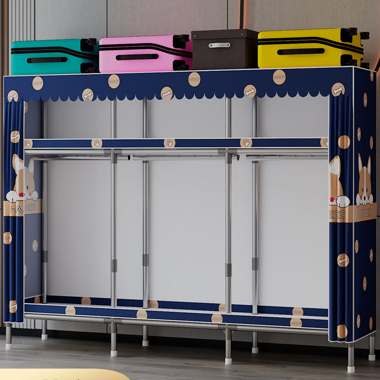 Gabinete moderno con varilla de ropa Gabinete de almacenamiento de metal para dormitorio