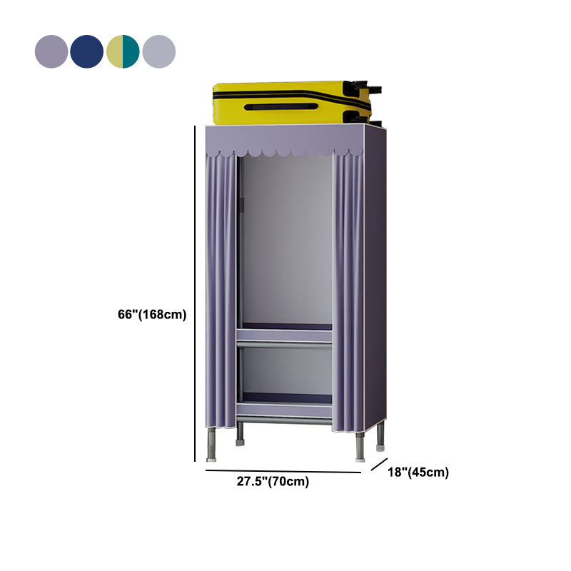 Gabinete moderno con varilla de ropa Gabinete de almacenamiento de metal para dormitorio