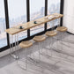 Modern Rectangle Solid Wood Bar Table Set 1/3/5 Pieces Counter Table with Backless Stools Clearhalo 'Bar Furniture' 'furn' 'furn_home_bar_bar_sets' 'Furniture' 'Home Bars & Bar Sets' 'home_bar_bar_sets' 'Kitchen & Dining Furniture' 5409804