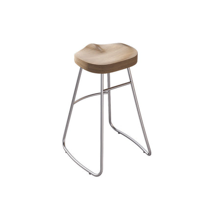 Modern Rectangle Solid Wood Bar Table Set 1/3/5 Pieces Counter Table with Backless Stools Wood 30"H Stool (Single) Clearhalo 'Bar Furniture' 'furn' 'furn_home_bar_bar_sets' 'Furniture' 'Home Bars & Bar Sets' 'home_bar_bar_sets' 'Kitchen & Dining Furniture' 5409806