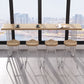 Modern Rectangle Solid Wood Bar Table Set 1/3/5 Pieces Counter Table with Backless Stools 5 Pieces: Table, 4 Stools Clearhalo 'Bar Furniture' 'furn' 'furn_home_bar_bar_sets' 'Furniture' 'Home Bars & Bar Sets' 'home_bar_bar_sets' 'Kitchen & Dining Furniture' 5409808