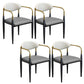 Modern Upholstered Dining Arm Chair Open Back Dining Side Chair Grey 4 Piece Set Clearhalo 'Dining Chairs' 'Dining Tables & Seating' 'dining_chair' 'furn' 'furn_dining_chair' 'Furniture' 'Kitchen & Dining Furniture' 5409826
