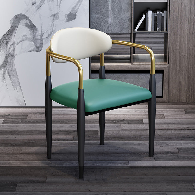 Modern Upholstered Dining Arm Chair Open Back Dining Side Chair Clearhalo 'Dining Chairs' 'Dining Tables & Seating' 'dining_chair' 'furn' 'furn_dining_chair' 'Furniture' 'Kitchen & Dining Furniture' 5409827