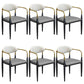Modern Upholstered Dining Arm Chair Open Back Dining Side Chair Grey 6 Piece Set Clearhalo 'Dining Chairs' 'Dining Tables & Seating' 'dining_chair' 'furn' 'furn_dining_chair' 'Furniture' 'Kitchen & Dining Furniture' 5409829