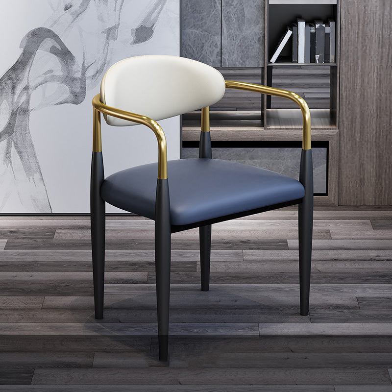 Modern Upholstered Dining Arm Chair Open Back Dining Side Chair Clearhalo 'Dining Chairs' 'Dining Tables & Seating' 'dining_chair' 'furn' 'furn_dining_chair' 'Furniture' 'Kitchen & Dining Furniture' 5409830