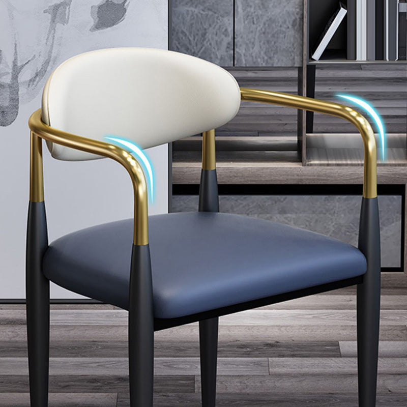Modern Upholstered Dining Arm Chair Open Back Dining Side Chair Clearhalo 'Dining Chairs' 'Dining Tables & Seating' 'dining_chair' 'furn' 'furn_dining_chair' 'Furniture' 'Kitchen & Dining Furniture' 5409836