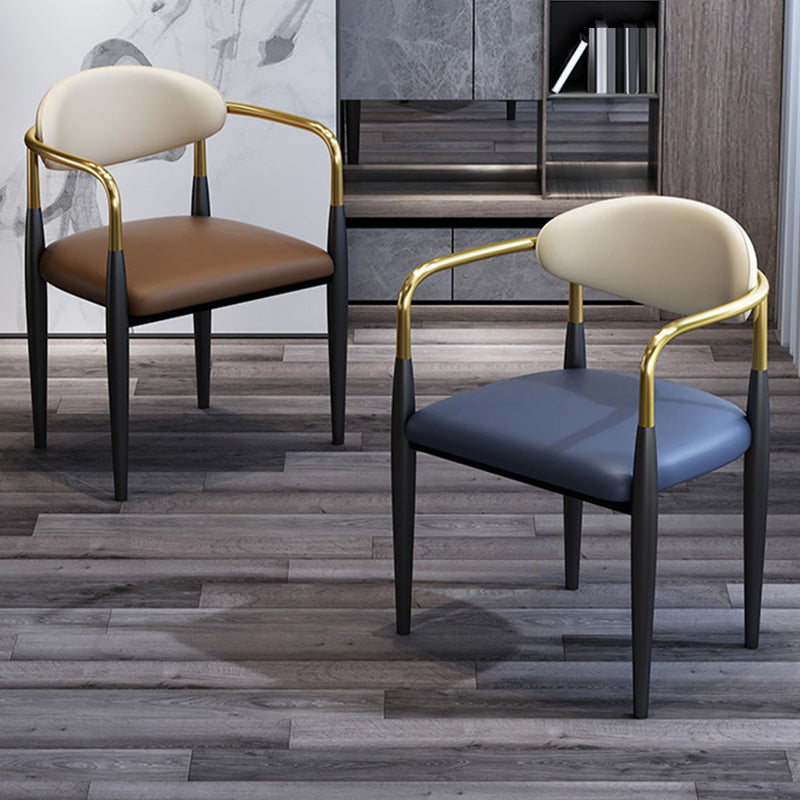 Modern Upholstered Dining Arm Chair Open Back Dining Side Chair Clearhalo 'Dining Chairs' 'Dining Tables & Seating' 'dining_chair' 'furn' 'furn_dining_chair' 'Furniture' 'Kitchen & Dining Furniture' 5409842