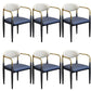 Modern Upholstered Dining Arm Chair Open Back Dining Side Chair Blue 6 Piece Set Clearhalo 'Dining Chairs' 'Dining Tables & Seating' 'dining_chair' 'furn' 'furn_dining_chair' 'Furniture' 'Kitchen & Dining Furniture' 5409844
