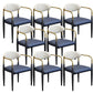 Modern Upholstered Dining Arm Chair Open Back Dining Side Chair Blue 8 Piece Set Clearhalo 'Dining Chairs' 'Dining Tables & Seating' 'dining_chair' 'furn' 'furn_dining_chair' 'Furniture' 'Kitchen & Dining Furniture' 5409845
