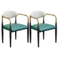 Modern Upholstered Dining Arm Chair Open Back Dining Side Chair Green 2 Piece Set Clearhalo 'Dining Chairs' 'Dining Tables & Seating' 'dining_chair' 'furn' 'furn_dining_chair' 'Furniture' 'Kitchen & Dining Furniture' 5409846