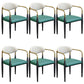 Modern Upholstered Dining Arm Chair Open Back Dining Side Chair Green 6 Piece Set Clearhalo 'Dining Chairs' 'Dining Tables & Seating' 'dining_chair' 'furn' 'furn_dining_chair' 'Furniture' 'Kitchen & Dining Furniture' 5409848