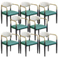 Modern Upholstered Dining Arm Chair Open Back Dining Side Chair Green 8 Piece Set Clearhalo 'Dining Chairs' 'Dining Tables & Seating' 'dining_chair' 'furn' 'furn_dining_chair' 'Furniture' 'Kitchen & Dining Furniture' 5409849