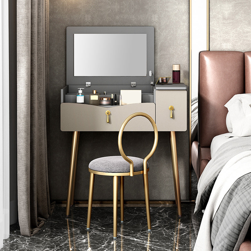 32.2 "Hauteur de vanité gris / blanc Ensemble de vanité avec tiroir et miroir