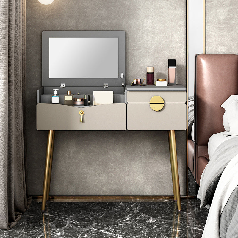 32.2 "Hoogte grijs/ witte flip-top ijdelheid set met lade en spiegel