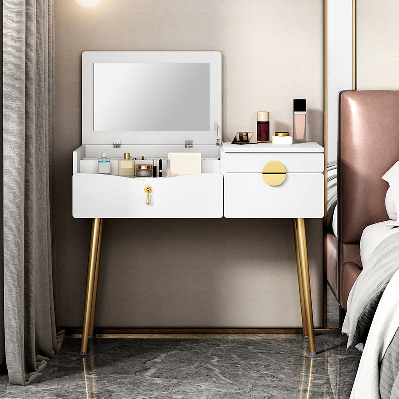 32.2 "Hoogte grijs/ witte flip-top ijdelheid set met lade en spiegel