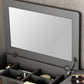 32.2" Height Grey/ White Flip-top Vanity Set with Drawer and Mirror