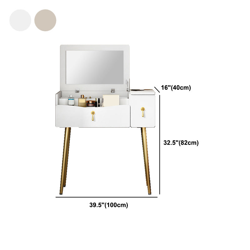 32.2 "Hoogte grijs/ witte flip-top ijdelheid set met lade en spiegel