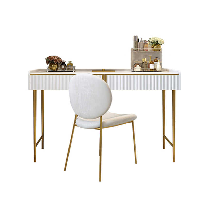 Moderno 29,5 "altezza set di vanità per trucco in legno bianco con cassetti