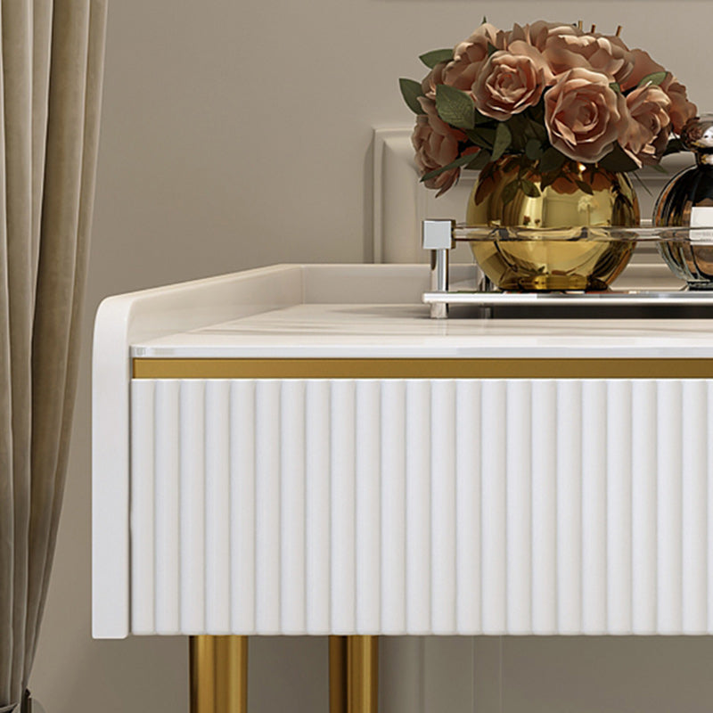 Moderno 29,5 "altezza set di vanità per trucco in legno bianco con cassetti