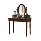 55.1"height Brown/ White Wood Makeup Vanity with Drawers and Mirror Clearhalo 'Bedroom Furniture' 'furn' 'furn_makeup_vanities' 'Furniture' 'Makeup Vanities' 'makeup_vanities' 5411742