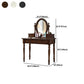 55.1"height Brown/ White Wood Makeup Vanity with Drawers and Mirror Clearhalo 'Bedroom Furniture' 'furn' 'furn_makeup_vanities' 'Furniture' 'Makeup Vanities' 'makeup_vanities' 5411749