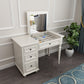 29.5"height Wood Flip-Top Makeup Vanity with Drawers and Mirror, White