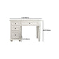 29.5"height Wood Flip-Top Makeup Vanity with Drawers and Mirror, White
