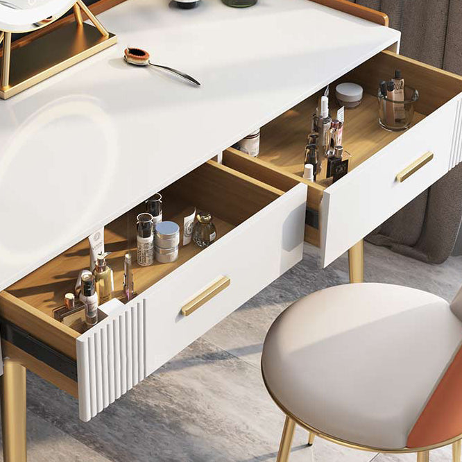 グラムスタイル31.5 "高さウッド/スレートテーブルトップメイクアップバニティセット