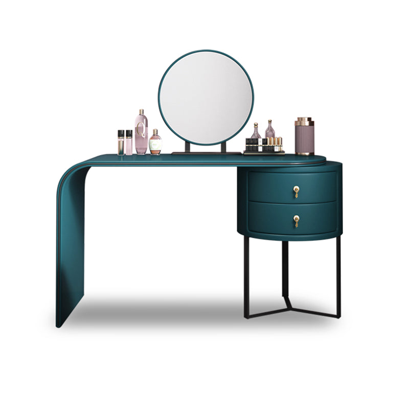 Glam Style 28.7" Height Vanity Set with Stool and Mirror Vanity