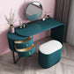 Glam Style 28.7" Height Vanity Set with Stool and Mirror Vanity