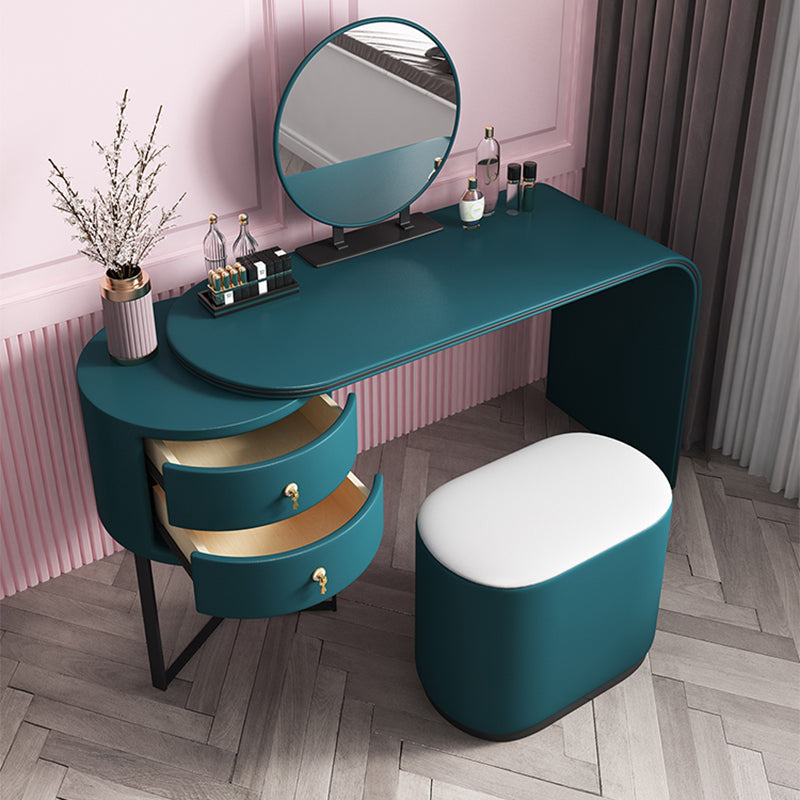 Glam Style 28.7" Height Vanity Set with Stool and Mirror Vanity