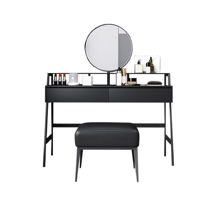 Modern 34.6 "Hoogte 2 laden Mirrored make -uptafel bureau ijdelheid