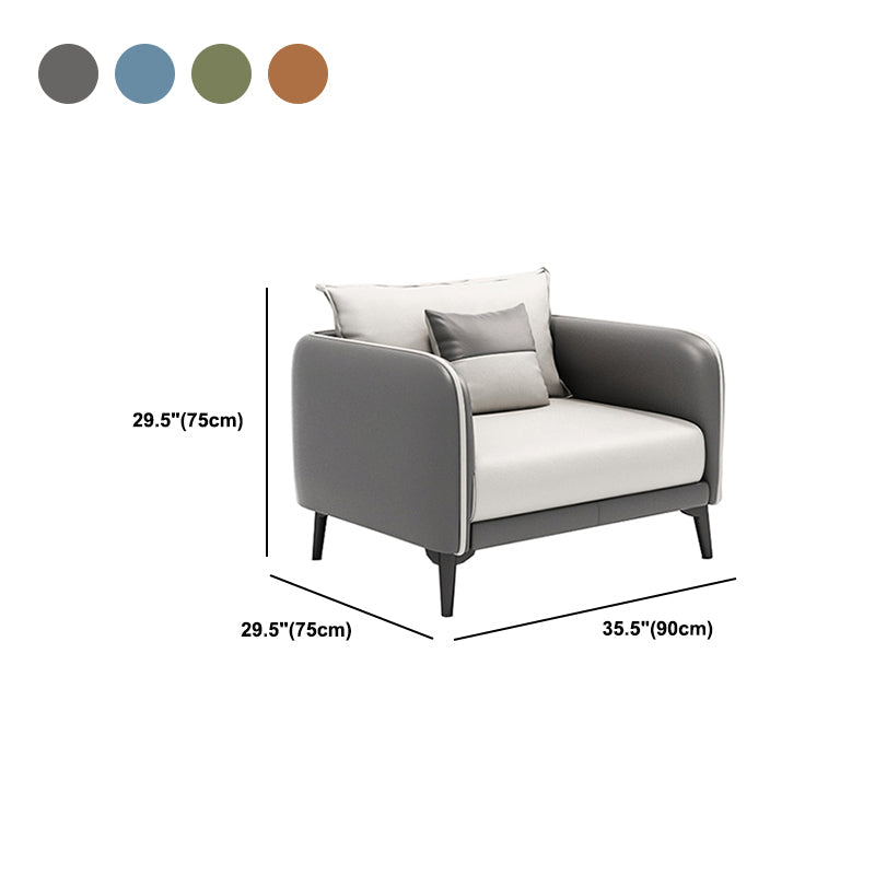 29,52 "W divano a smoking del braccio in finta pelle standard contemporanea