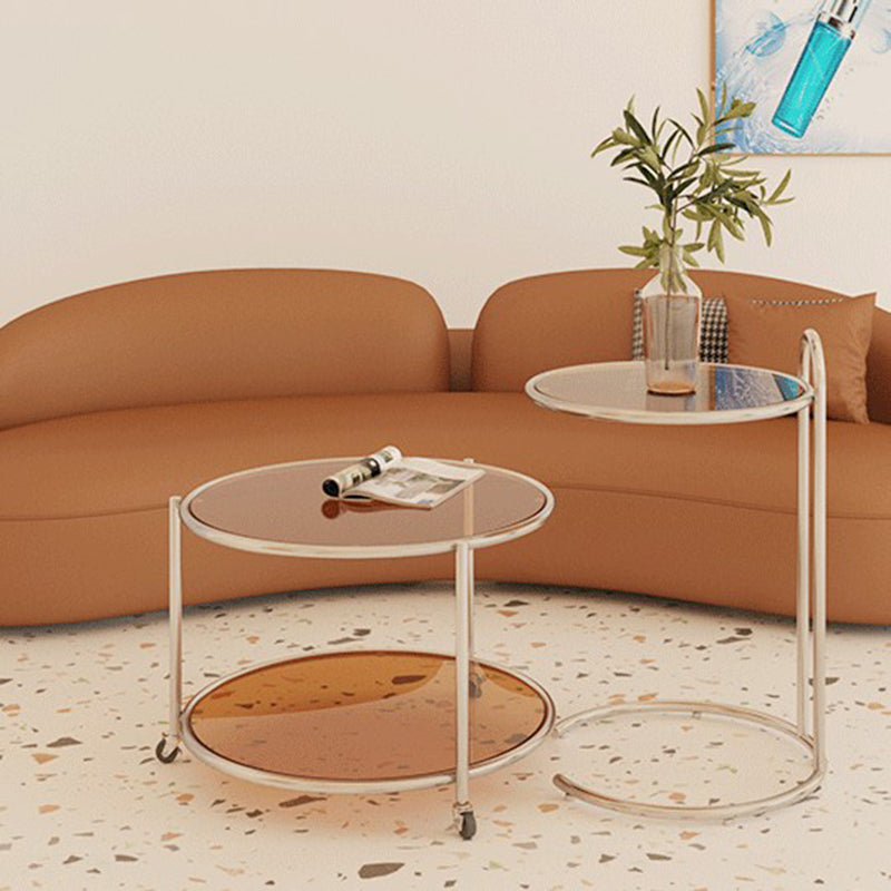 フェイクレザーリビングルーム用の現代的な湾曲したソファーアームレスソファ