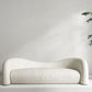 Contemporary Curved Sofa Modern Sloped Arm Sofa for Living Room, Apartment