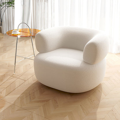 Contemporary Curved Sofa Modern Sloped Arm Sofa for Living Room, Apartment