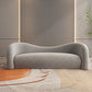 Contemporary Curved Sofa Modern Sloped Arm Sofa for Living Room, Apartment
