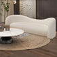 Contemporary Curved Sofa Modern Sloped Arm Sofa for Living Room, Apartment