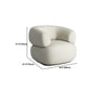 Contemporary Curved Sofa Modern Sloped Arm Sofa for Living Room, Apartment