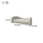 Contemporary Curved Sofa Modern Sloped Arm Sofa for Living Room, Apartment