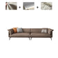 Modern 32.6" H Leather Pillow Top Arm Sofa Bed For Living Room 109.5"L x 37"W x 33"H Latex Clearhalo 'furn' 'furn_sofas' 'Furniture' 'Living Room Furniture' 'Sofa' 'sofas' 5412001